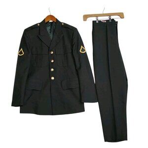 US Military Dress Uniform DSCP Army Green Wool Blend Mens Coat 40R  Trousers 33R